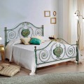 Cama de casal de ferro forjado italiano Rachael, design clássico