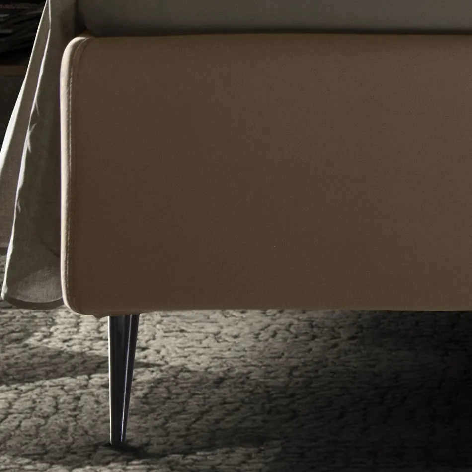 Cama de casal com caixa de arrumação e base 160x190 Made in Italy - Sallie Viadurini