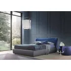 Cama de casal com caixa estofada em tecido Corolle by Bolzan Viadurini