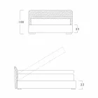 Cama de casal com caixa estofada em tecido Corolle by Bolzan Viadurini