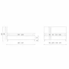 Cama de casal com gaveta acolchoada em couro ecológico Made in Italy - Paolo Viadurini