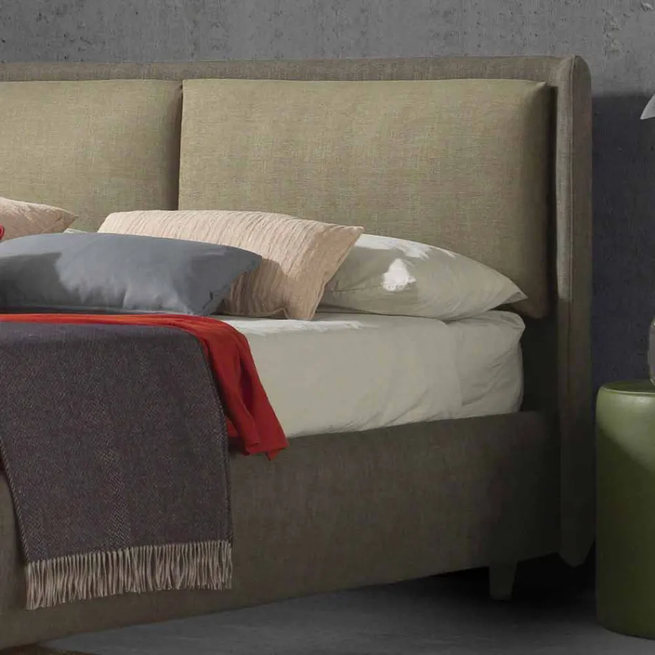 Cama de casal com armazenamento, design moderno, Kate by Bolzan Viadurini