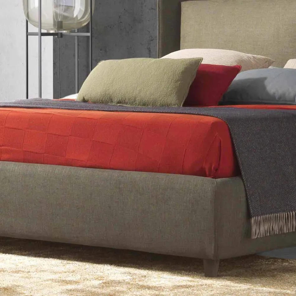 Cama de casal com armazenamento, design moderno, Kate by Bolzan Viadurini