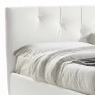 Cama de Casal com Recipiente Acolchoado em Couro Artificial Made in Italy - Máscara Viadurini