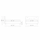 Cama de Casal com Recipiente Acolchoado em Couro Artificial Made in Italy - Máscara Viadurini