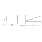 Cama de Casal com Arrumação Opcional, 2 Mesas de Cabeceira e Colchão - Fiuto Viadurini