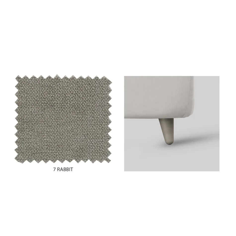 Cama de casal com armazenamento opcional e pés fabricados na Itália - Birba Viadurini