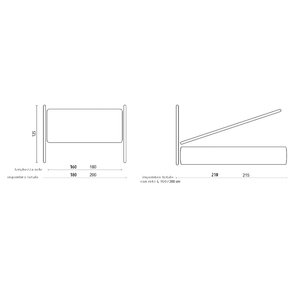Cama de casal com armazenamento opcional Made in Italy - Ciccio Viadurini