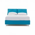 Cama de Casal com Container Coberto em Tecido Made in Italy - Renato