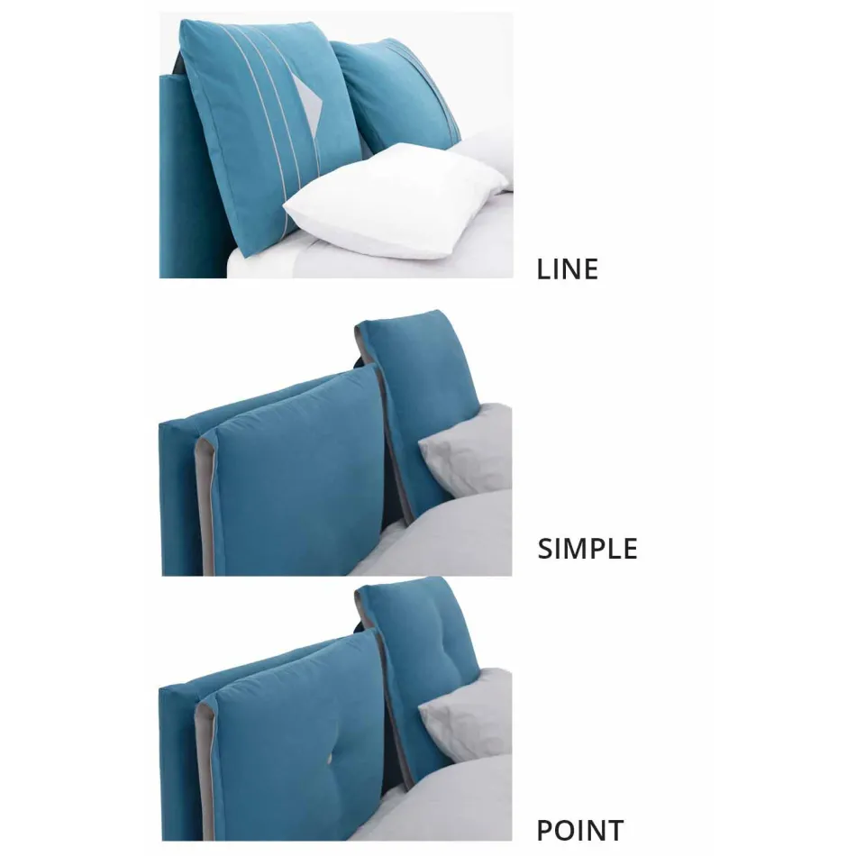 Cama de Casal com Container Coberto em Tecido Made in Italy - Renato Viadurini