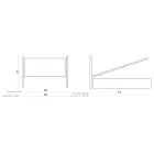 Cama de casal com estrado estofado em diversos acabamentos Made in Italy - Design Viadurini