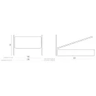 Cama de casal com estrado estofado em tecido Made in Italy - Rolly Viadurini