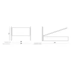 Cama de casal com estrutura acolchoada Made in Italy - Shadow Viadurini