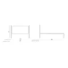 Cama de casal com estrutura de ferro Fabricado na Itália - Pongo Viadurini