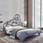 Cama de casal com estrutura de ferro Fabricado na Itália - Pongo Viadurini