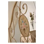 Cama de casal com estribo de ferro tubular coordenado Made in Italy - Chic Viadurini