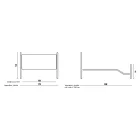 Cama de casal com estribo de ferro tubular coordenado Made in Italy - Chic Viadurini