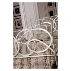 Cama de casal com estribo em diversos acabamentos Made in Italy - Natural Viadurini