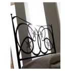 Cama de casal com estribo em diversos acabamentos Made in Italy - Natural Viadurini