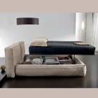 Cama de casal com estrado opcional e módulo de arrumação Made in Italy - Ribelle Viadurini
