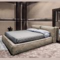 Cama de casal com estrado opcional e módulo de arrumação Made in Italy - Ribelle