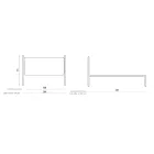 Cama de casal com cabeceira e estrado em ferro Fabricado na Itália - Acabamento Viadurini