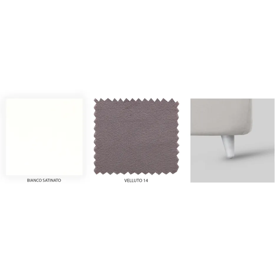 Cama de casal com cabeceira de ferro e almofadas Made in Italy - Peter Viadurini