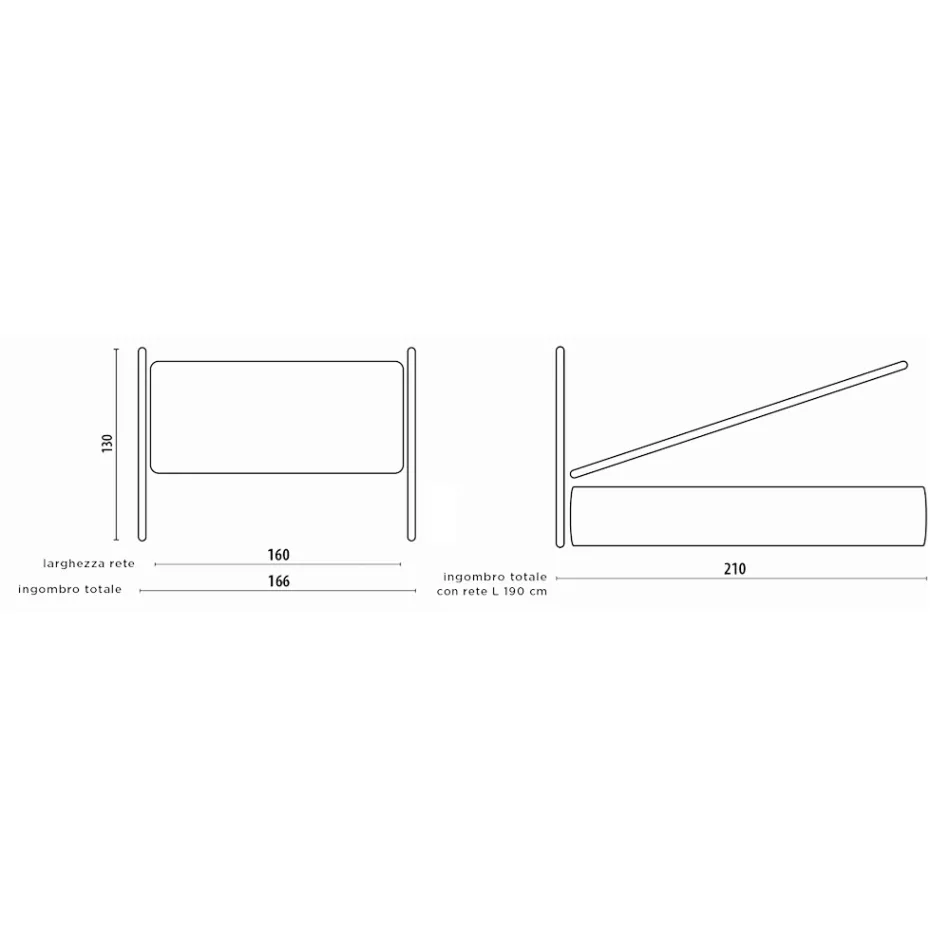 Cama de casal com cabeceira de ferro e almofadas Made in Italy - Peter Viadurini