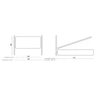 Cama de casal com cabeceira de ferro e estrado acolchoado Fabricado na Itália - Kenzo Viadurini