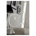 Cama de casal com cabeceira em ferro maciço Fabricado na Itália - Nebbia Viadurini