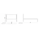 Cama de casal com cabeceira tubular de ferro Fabricado na Itália - Kenzo Viadurini