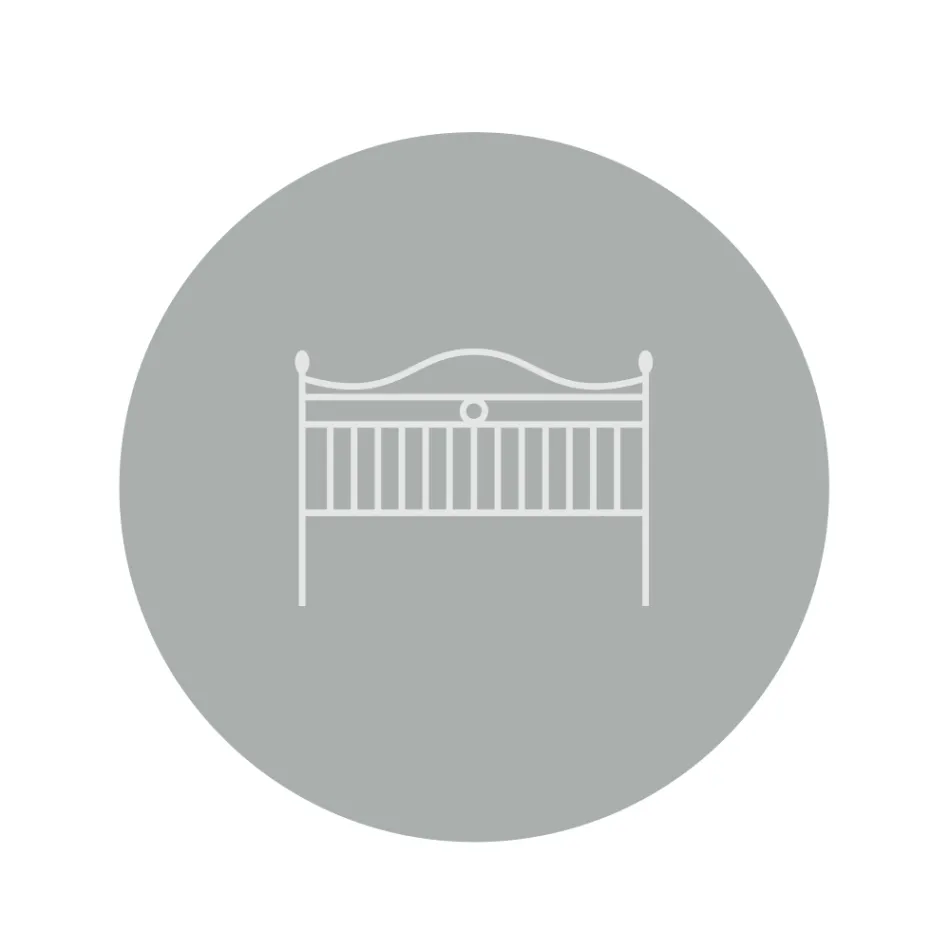 Cama de casal com cabeceira tubular de ferro Fabricado na Itália - Kenzo Viadurini