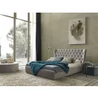 Cama de casal de design moderno Selene Bolzan com cabeceira acolchoada Viadurini
