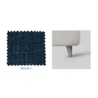 Cama de casal com cabeceira estofada em tecido Made in Italy - Fulmine Viadurini