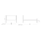 Cama de casal estilo clássico em ferro e couro fabricado na Itália - King Viadurini