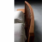 Cama de casal design 160x200cm com sólida base de nogueira Alain Viadurini