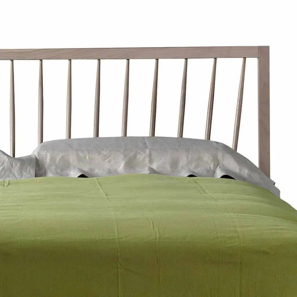 Cama de casal design 160x200cm com sólida base de nogueira Alain Viadurini