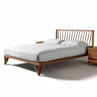 Cama de casal design 160x200cm com sólida base de nogueira Alain Viadurini