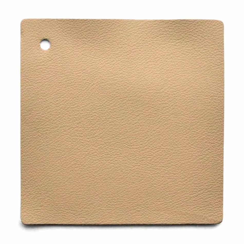 Cama de casal design com cabeça estofada em couro Menardo Viadurini