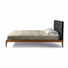 Cama de casal design com cabeceira acolchoada Leilo, 160x200 cm Viadurini