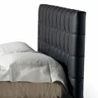 Cama de casal design com cabeceira acolchoada Leilo, 160x200 cm Viadurini