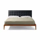 Cama de casal design com cabeceira acolchoada Leilo, 160x200 cm Viadurini