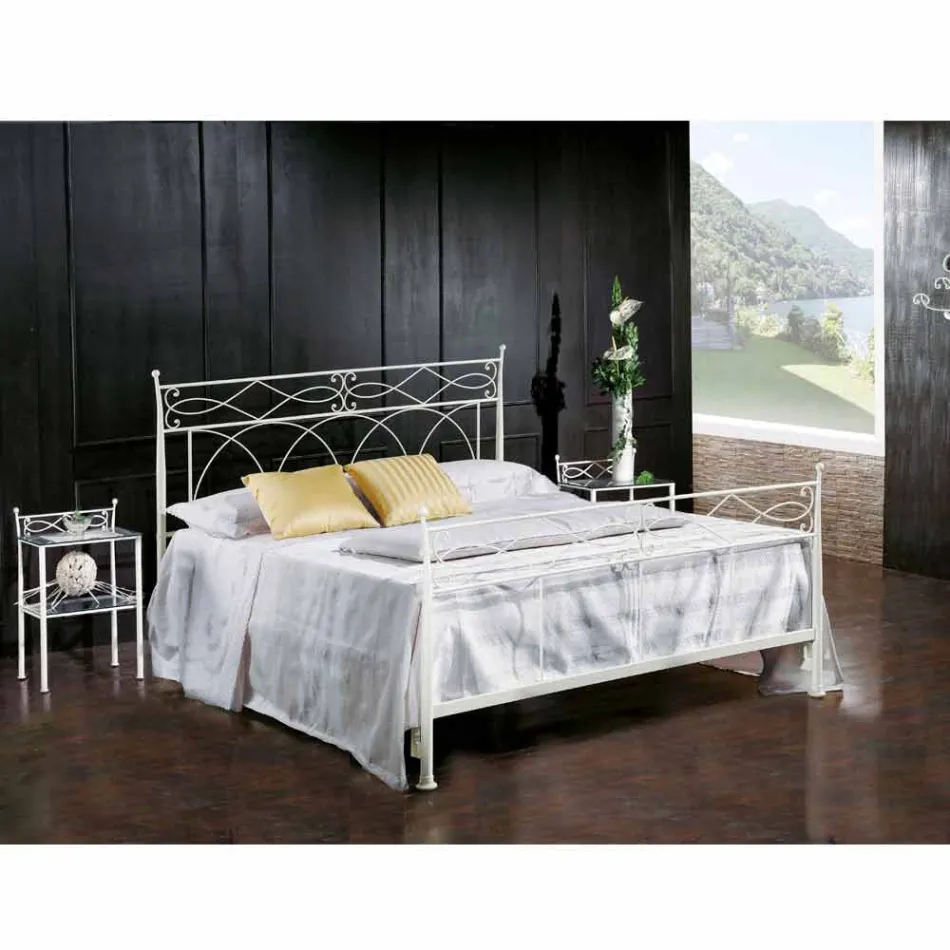 Mão de ferro forjado cama design forjado Sydney Viadurini