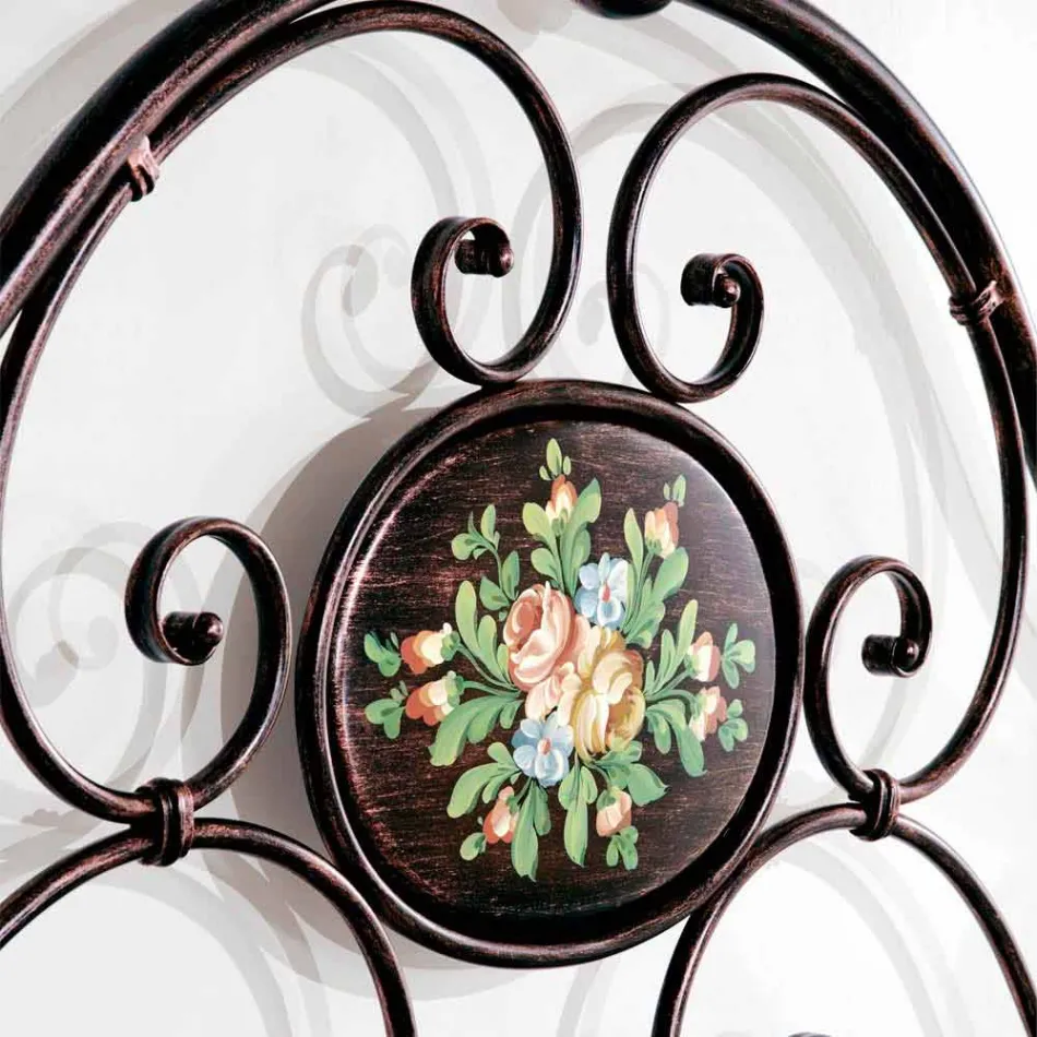 cama de casal com ofício de design de ferro forjado Alexa Viadurini