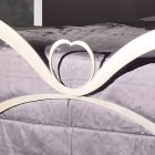 design cama de casal feita de ferro com decorações de cristal Eden Viadurini