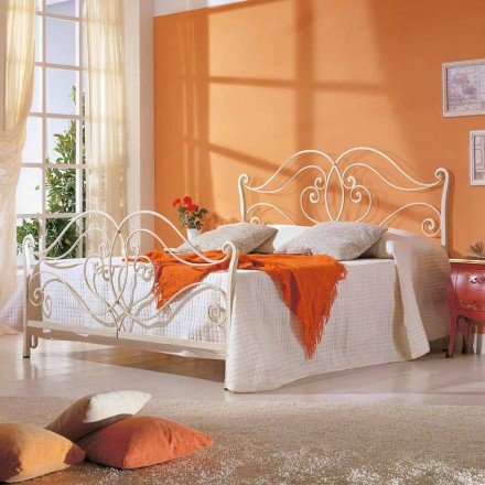 cama de casal de ferro sólido Allie design, fabricado na Itália Viadurini