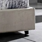 Cama de casal design moderno com cabeceira plissada ou acolchoada - Alano Viadurini