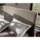 Cama de casal design moderno com cabeceira plissada ou acolchoada - Alano Viadurini