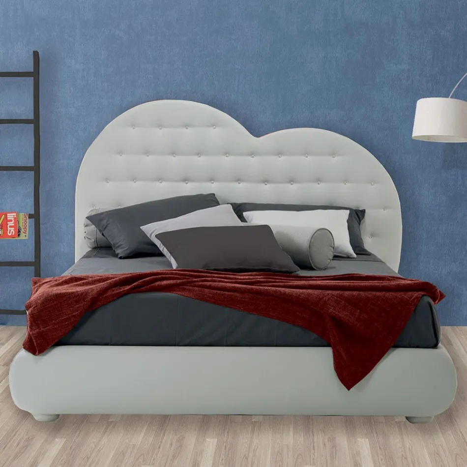 Cama de Casal Luxo com Box e Swarovski Made in Italy – Little Heart Viadurini