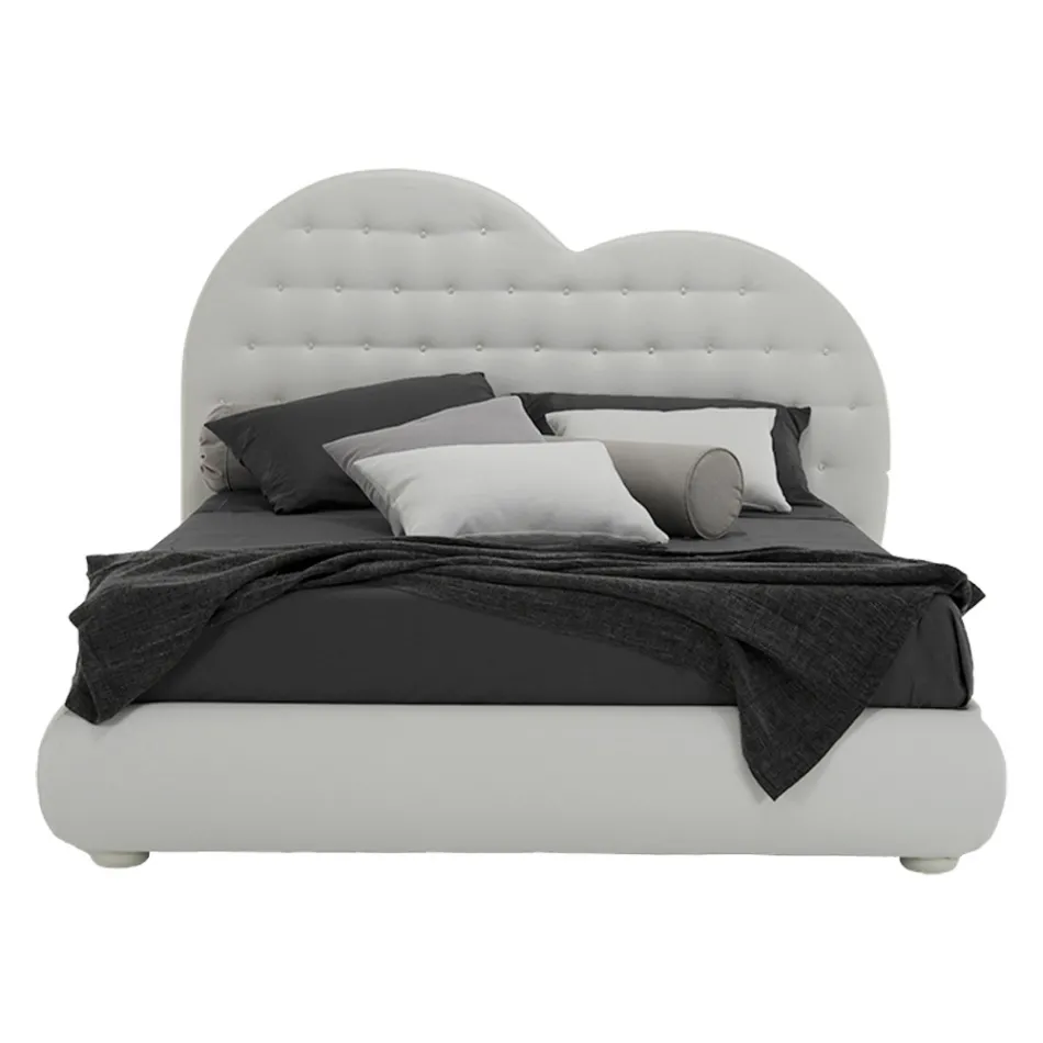 Cama de Casal Luxo com Box e Swarovski Made in Italy – Little Heart Viadurini